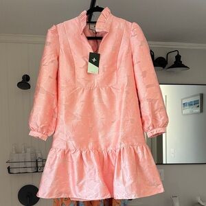 Tuckernuck Pink Floral Textured Dress